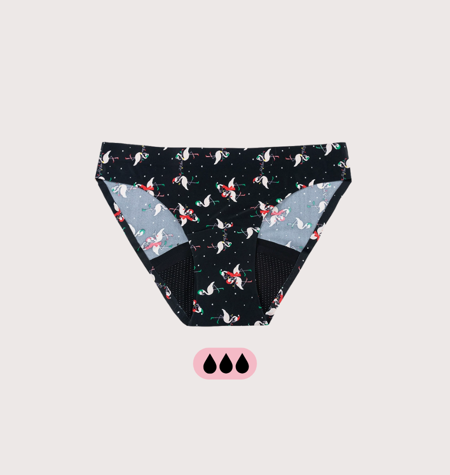 Bezešvé dívčí menstruační hipster kalhotky