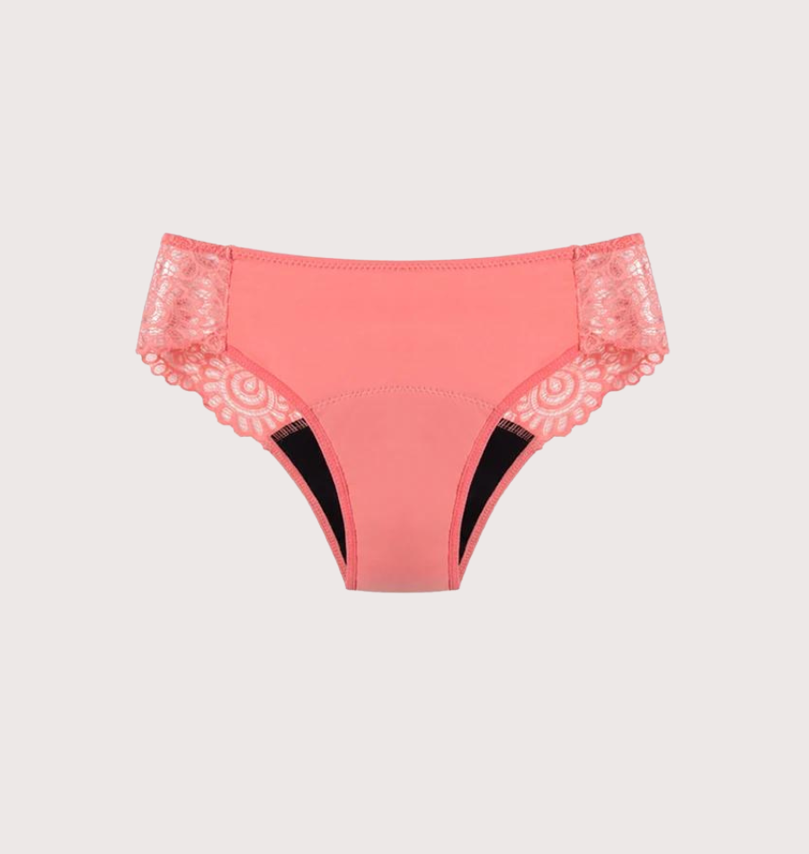 Krajkové menstruační hipster kalhotky Flower
