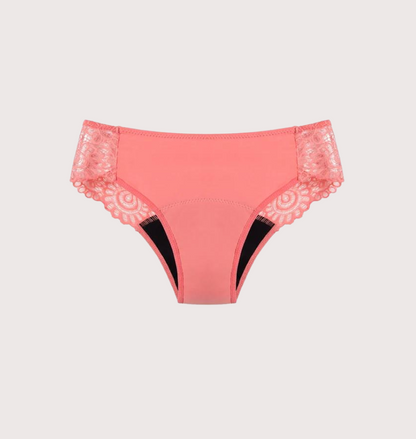 Krajkové menstruační hipster kalhotky Flower
